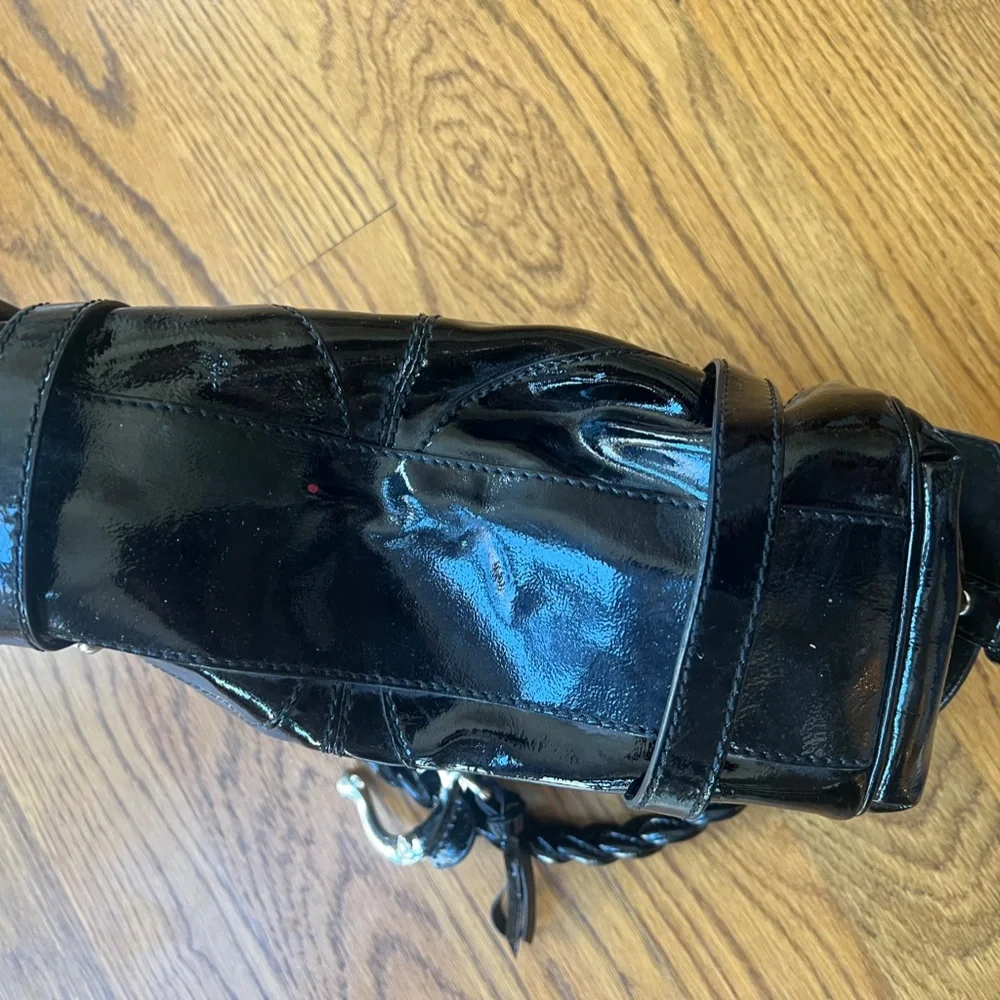 Francesco Biasa Black Patent Leather Handbag - Picture 5 of 11